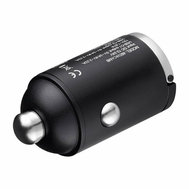 Зарядное устройство для авто BREVIA ePower NanoMetal 38Вт 1xUSB-C и 1xUSB-A чёрный (46038CAMB) - Изображение 3