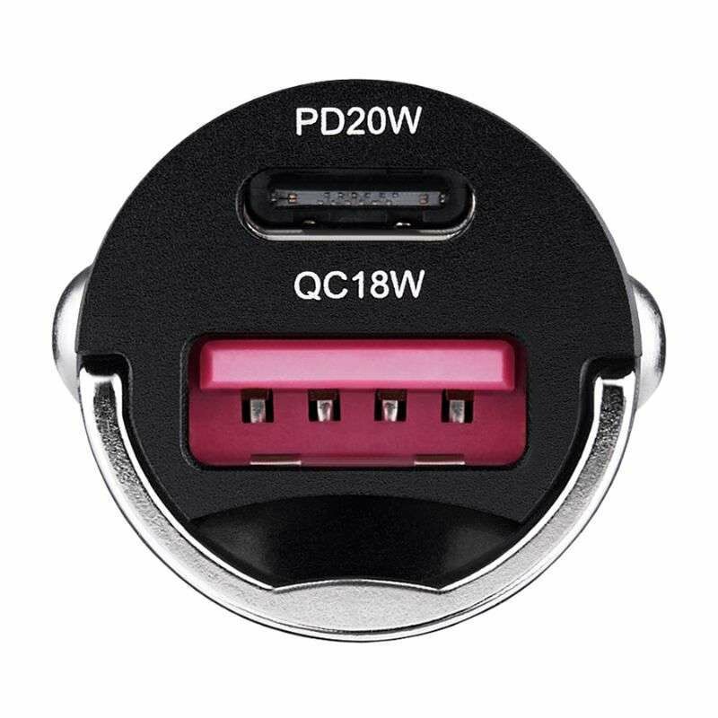Зарядное устройство для авто BREVIA ePower NanoMetal 38Вт 1xUSB-C и 1xUSB-A чёрный (46038CAMB) - Изображение 1