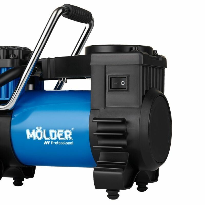 Компрессор автомобильный Molder однопоршневой для шин R13-R22 10Атм 40лхв 170Вт от прикуривателя (MA25100) - Изображение 2