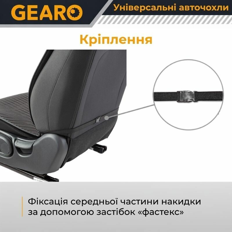 Накидки на передние сиденья Gearo Linen series (GE0704BK-F) - Зображення 4