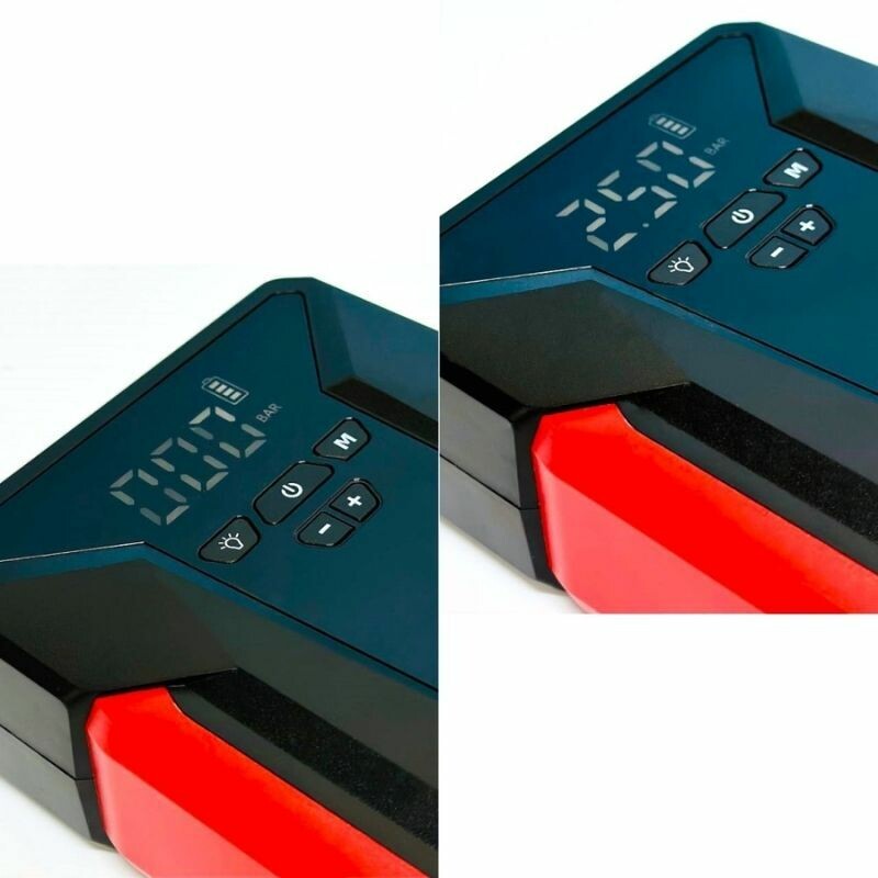 Бустер для авто Jump Starter J16 600-1800А 39800mAh с компрессором, Power Bank, LED-фонарём и USB + Type-C (J16) - Изображение 4