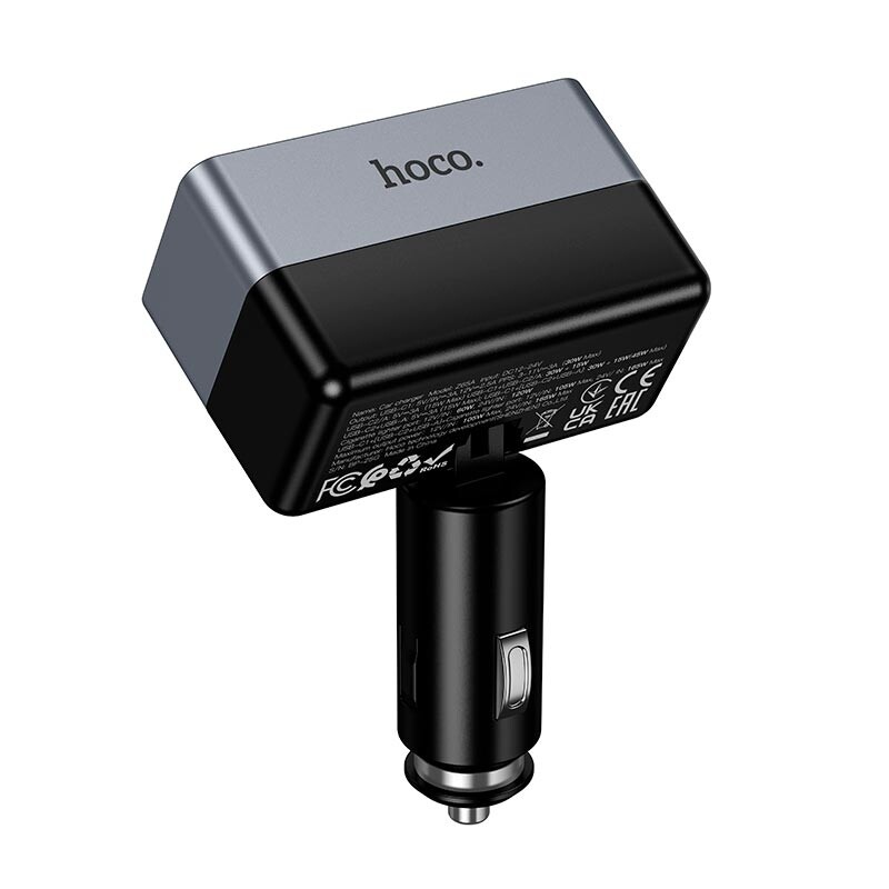 Автомобильное зарядное устройство Hoco Z65A с USB и Type-C до 165W (Z65A) - Зображення 5