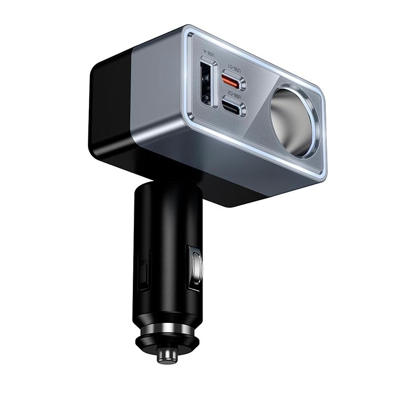 Автомобильное зарядное устройство Hoco Z65A с USB и Type-C до 165W (Z65A) - Зображення 3