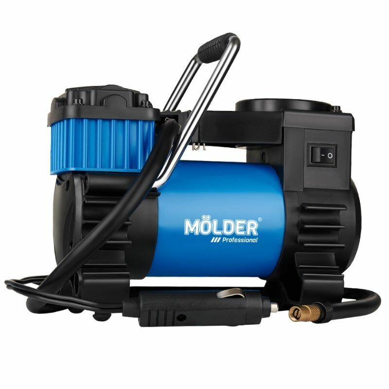 Компрессор автомобильный Molder однопоршневой для шин R13-R22 10Атм 40лхв 170Вт от прикуривателя (MA25100) - Изображение 1