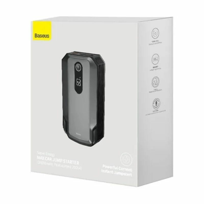 Пусковое устройство Baseus Super Energy Max 1000-2000А 20000mAh с Power Bank и LED-фонарём (C0120500) - Изображение 1
