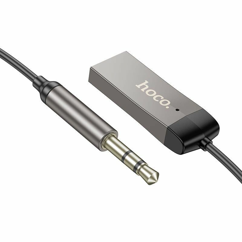 Автомобильный Bluetooth AUX ресивер Hoco E78 Benefit BT 5.3 1.2м (E78) - Изображение 2