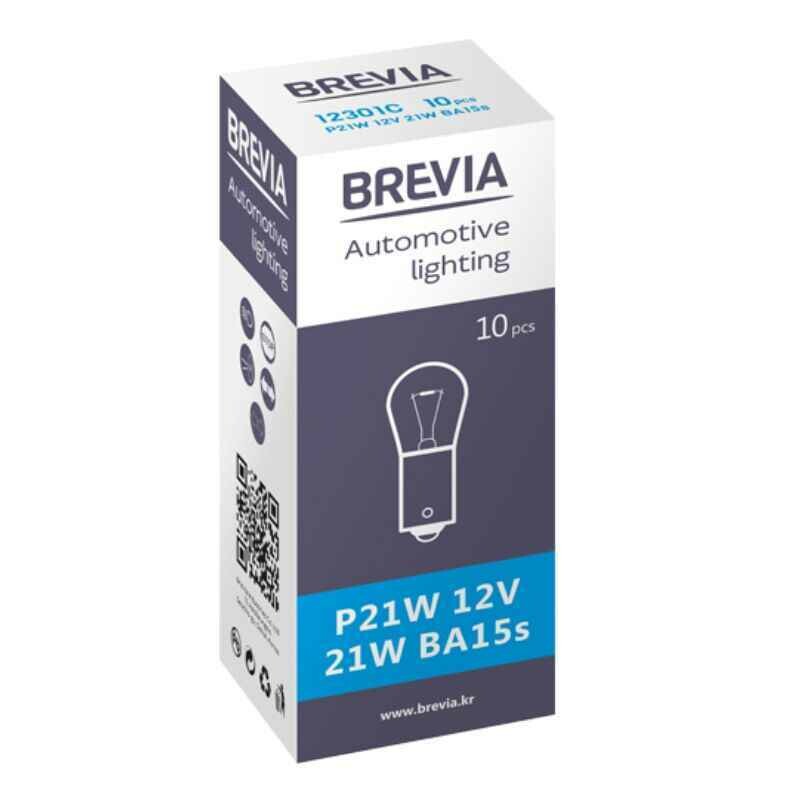 Лампы галогенные Brevia P21W 12V 10 штук (одна упаковка) (12301C) - Изображение 2