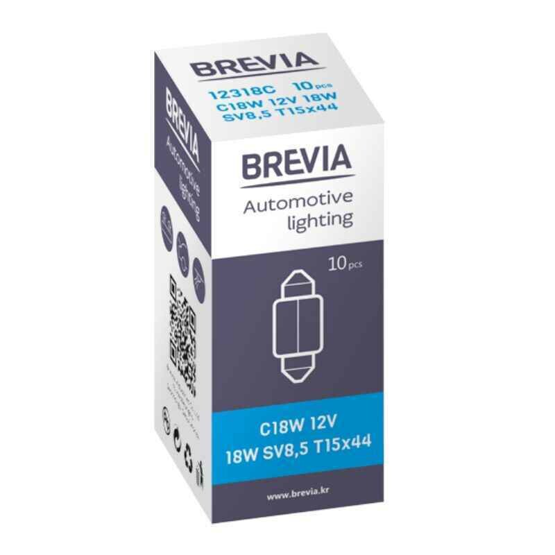 Галогенные автолампы Brevia C18WT15x44 12V 10шт в упаковке артикул (12318C) - Изображение 2