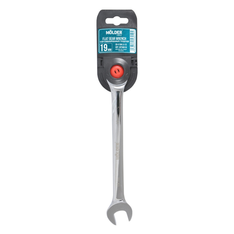 Комбинированный гаечный ключ с трещоткой 19 мм Molder артикул MT56019 (MT56019)