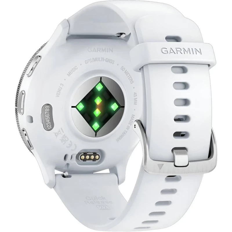 Garmin Venu 3 Silver Stainless Steel Bezel with Whitestone Case and Silicone Band (010-02784-00/50) - Зображення 5