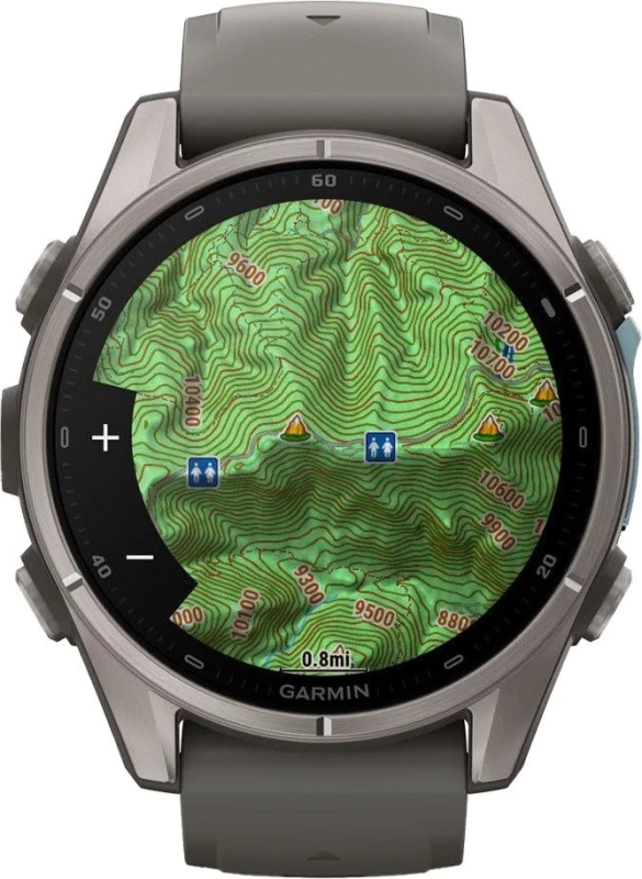 Смарт-часы Garmin Fenix 9 43mm Titanium with Pebble Gray Silicone Band (010-04761-10/11) - Зображення 6