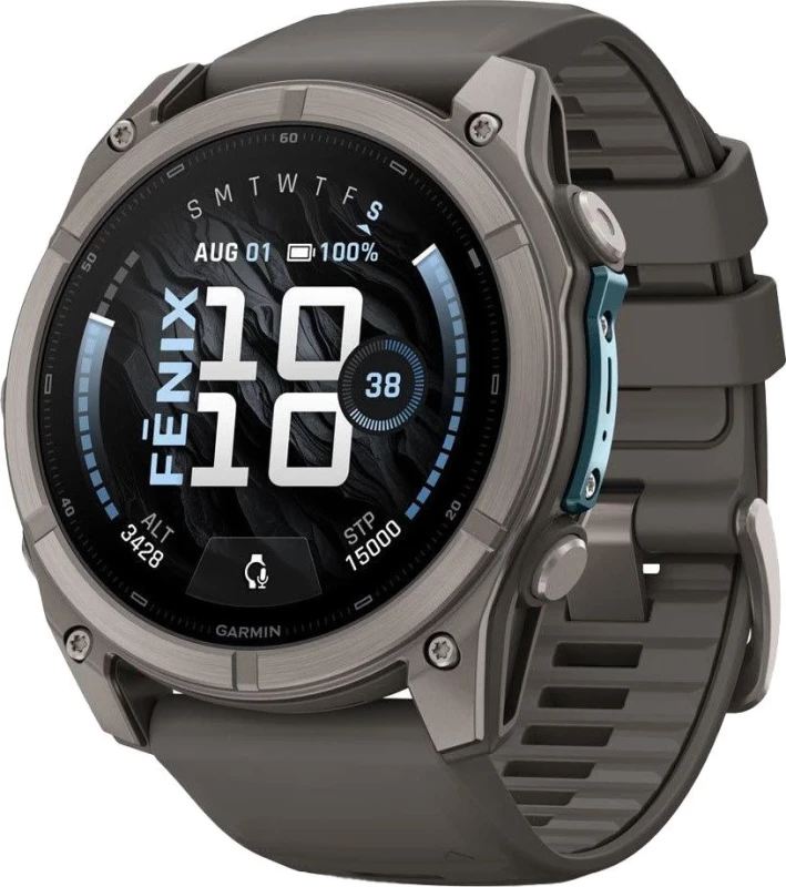 Смарт-часы Garmin Fenix 9 51mm Titanium with Pebble Gray Silicone Band (010-04763-00/01)