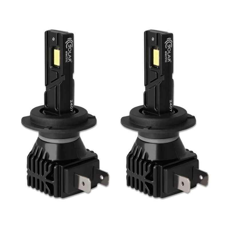 LED лампы H7 для авто Solar 12V 24V 30W 3000Lm 6500K CSP3570 комплект 2 штуки (8407S2) - Зображення 1