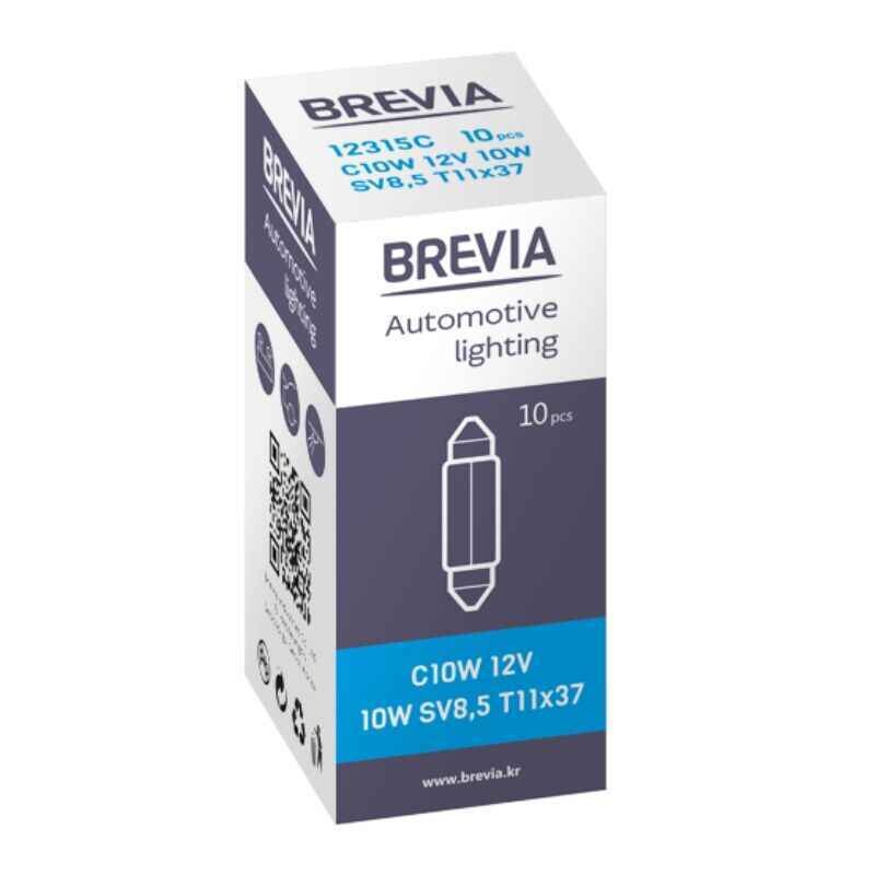 Галогенные автолампы Brevia C10WT11x37 12V набор 10 штук упаковка (12315C) - Зображення 2