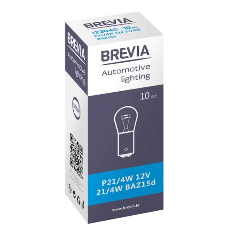 Галогенные автолампы Brevia P21/4W 12V комплект 10 штук в упаковке (12304C) - Зображення 2