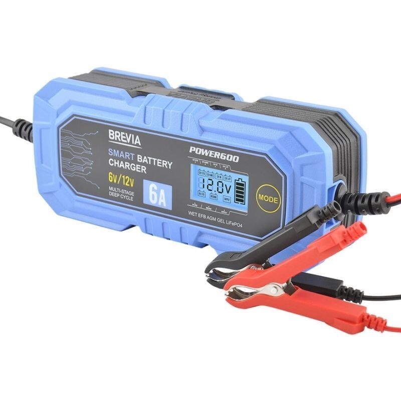 Зарядное устройство для аккумуляторов Brevia Power 6А для батарей до 150 Ач (20600EP)