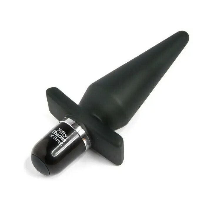 Анальна пробка з вібрацією Fifty Shades Of Grey Delicious Fullness, силіконова, чорна, 13.9 х 3.2 см - Зображення 3
