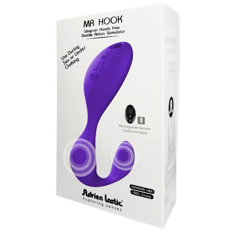 Вібратор в трусики Adrien Lastic Mr.Hook з пультом, фіолетовий, 12 х 2.1 см - Зображення 1