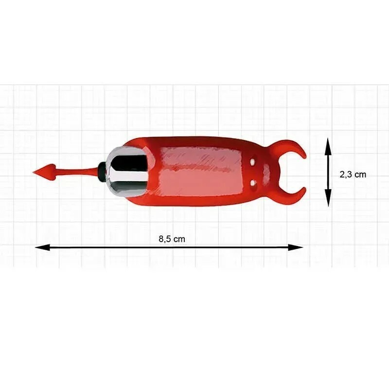 Мінівібратор Adrien Lastic Devol червоний, 8.5 х 2.3 см - Зображення 5