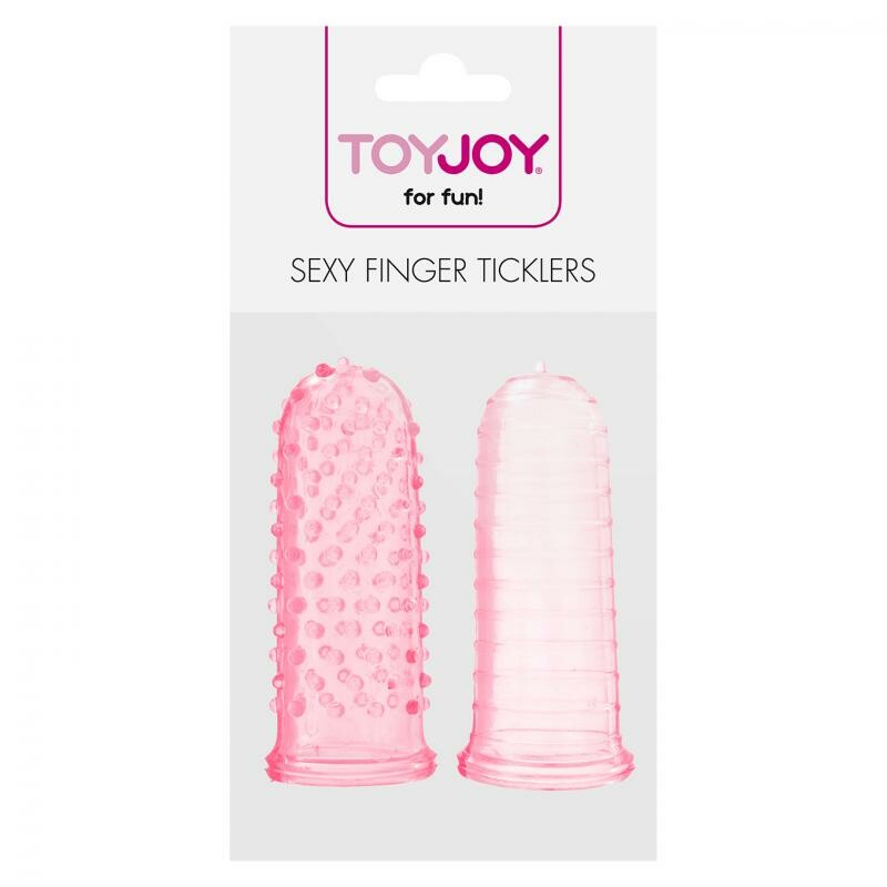 Насадки рельєфні на палець Toy Joy рожеві, 7 х 3 см - Зображення 1
