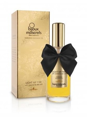 Зігріваючий масажний гель для поцілунків Light My Fire від Bijoux Indiscrets, з ароматом і смаком карамелі та морської солі, на водній основі, 100 мл - Изображение 1