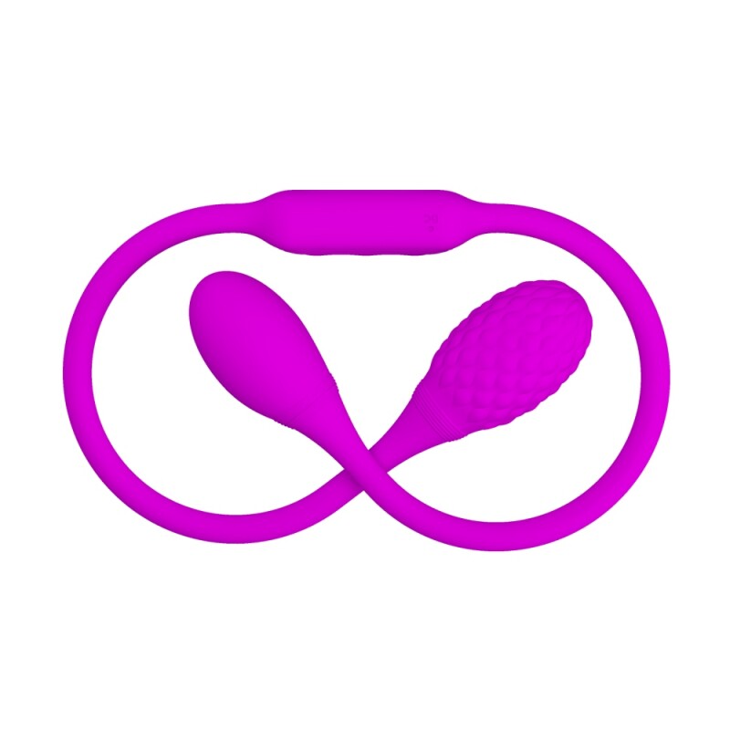 Подвійне віброяйце Pretty Love Dream Lover's Whip гнучке, фіолетове, 65.5 х 3.2 см - Зображення 3