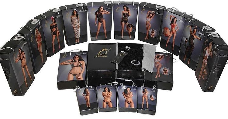Еротична портупея Me-Seduce 09, OS, тонка, з декором на шиї, червона