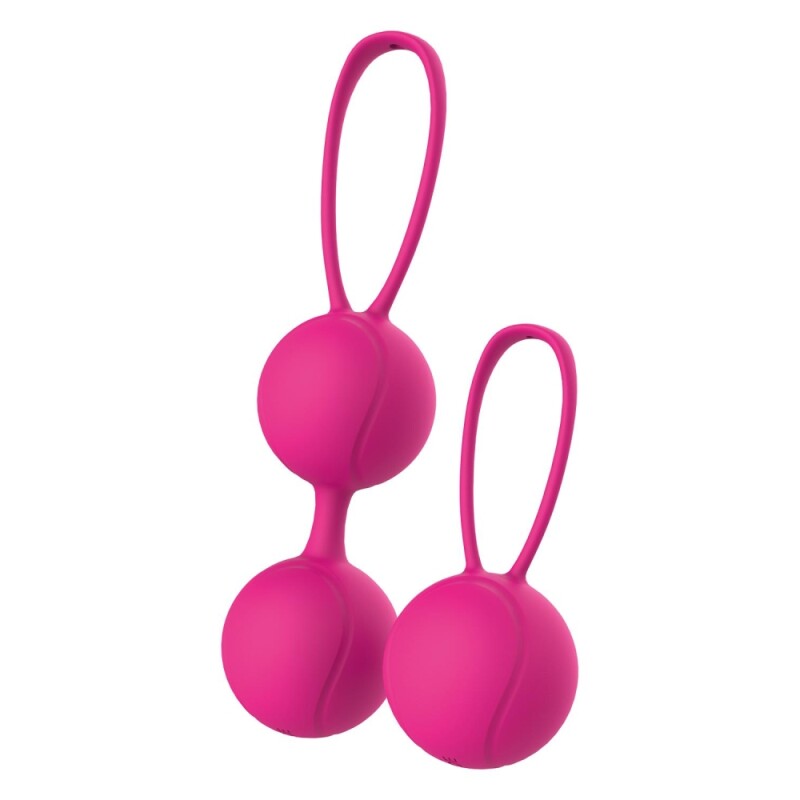 Вагінальні кульки Dream Toys Duo Ball Set силіконові, рожеві, 2 шт - Зображення 2