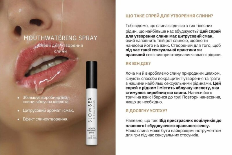 Спрей для посилення слиновиділення на водній основі MOUTHWATERING SPRAY Slow Sex by Bijoux Indiscrets, 13 мл - Зображення 9