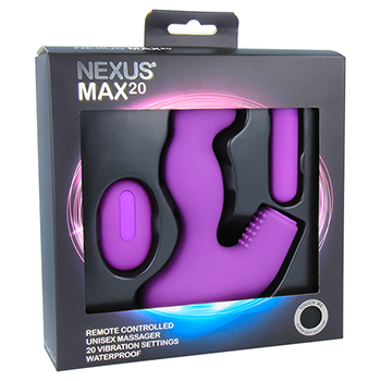 Вібромаажер простати Nexus Max 20 з пультом, фіолетовий, 10 х 4 см - Зображення 2