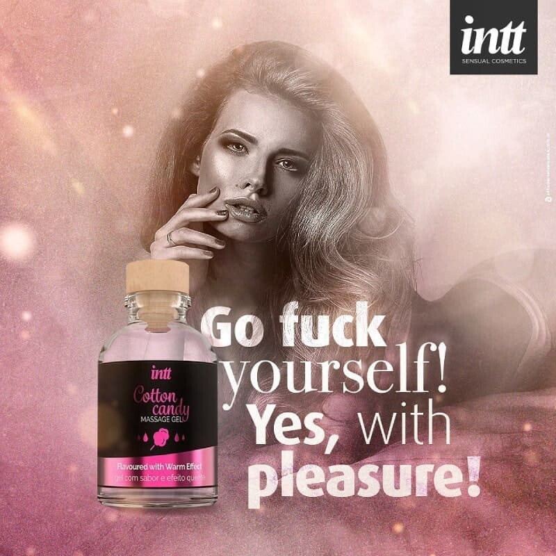 Масажний гель Intt Cotton Candy, 30 мл, з розігрівом для поцілунків зі смаком солодка вата - Зображення 9