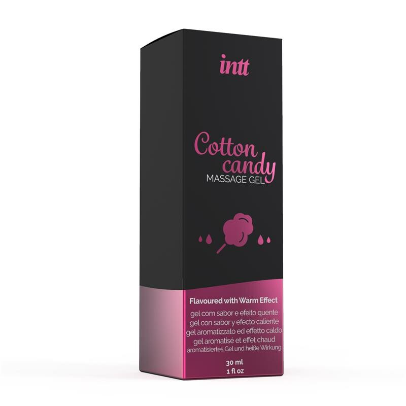 Масажний гель Intt Cotton Candy, 30 мл, з розігрівом для поцілунків зі смаком солодка вата - Зображення 2