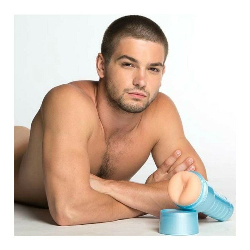 Мастурбатор-анус FleshLight в колбі, кібершкіра, бежевий, 24.8 х 10.2 см - Зображення 4