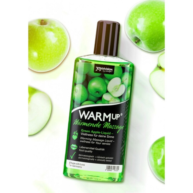 Їстівне масажне масло з розігрівом WARMup Green Apple, 150 мл - Зображення 1