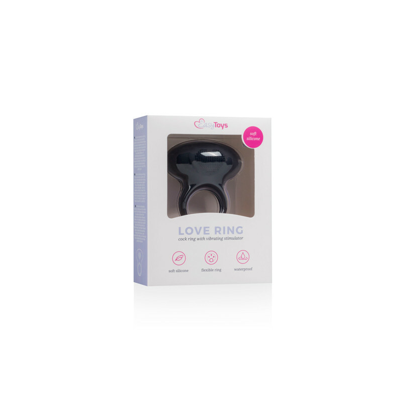 Ерекційне віброкільце Easytoys силіконове, чорне, 7 х 2 см - Изображение 1
