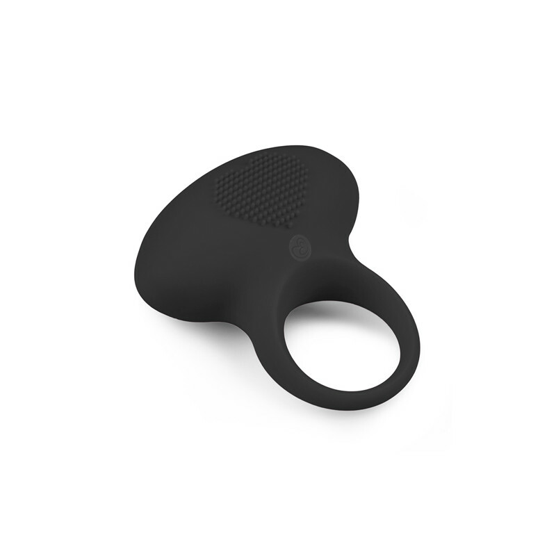 Ерекційне віброкільце Easytoys силіконове, чорне, 7 х 2 см