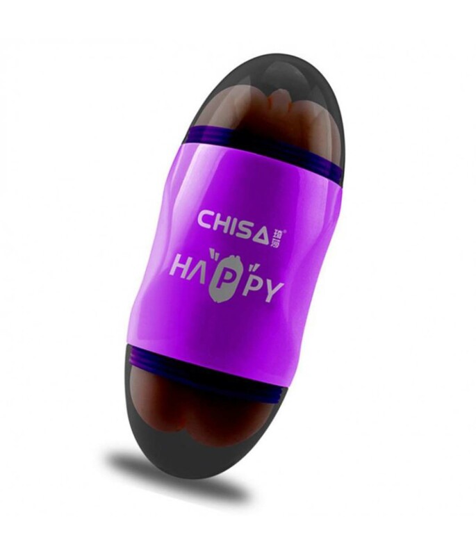 Мастурбатор вагина и анус двухсторонний с вибрацией - Happy Cup Mouth & Ass Masturbator - Зображення 1