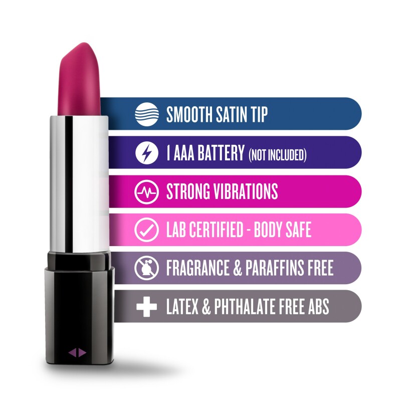 Вібратор помада ROSE LIPSTICK VIBE в гігієнічному футлярі, 10.1 см х 1.9 см - Зображення 7