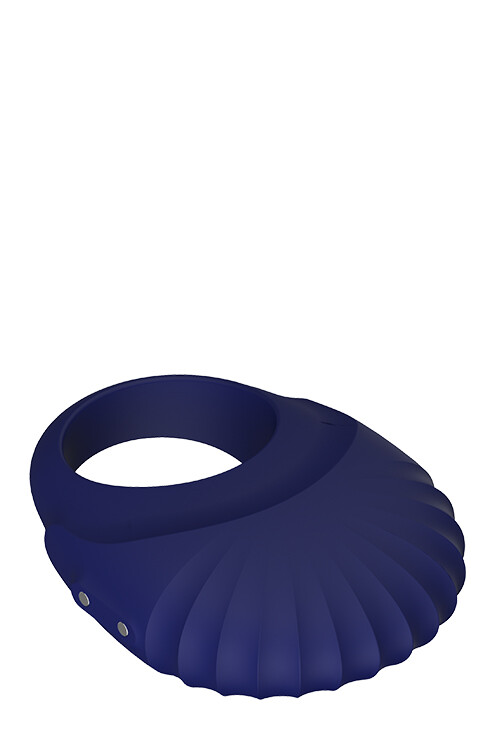 Ерекційне віброкільце Dream Toys Blue Evolution Pallas, синього кольору - Зображення 6
