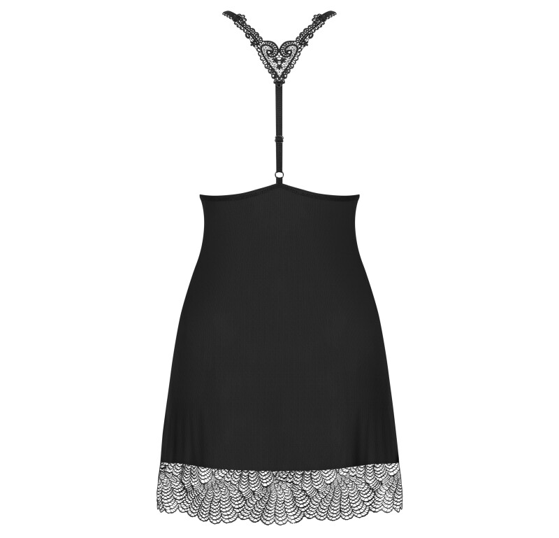 Еротична сорочка з мереживом L / XL, чорна - Зображення 8