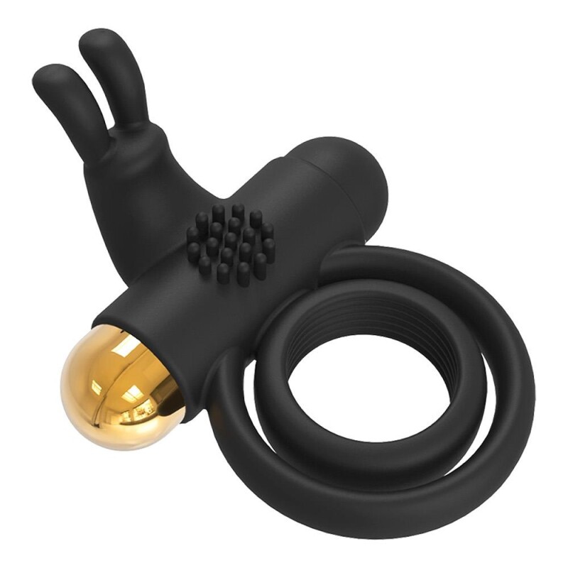 Ерекційне віброкільце Dream Toys Joel з вушками, чорне, 9 х 2.5 см - Зображення 6