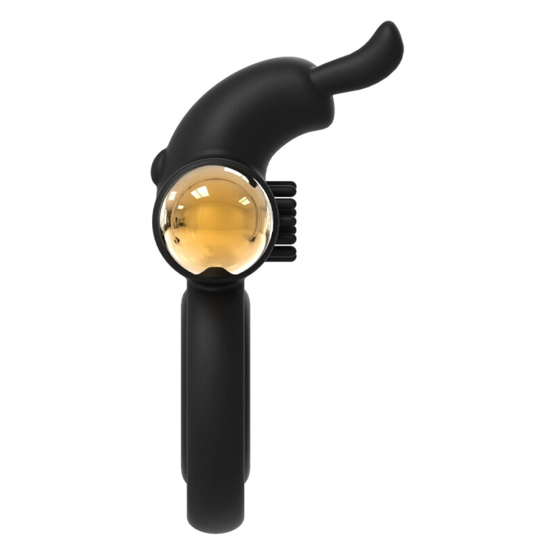 Ерекційне віброкільце Dream Toys Joel з вушками, чорне, 9 х 2.5 см - Зображення 7