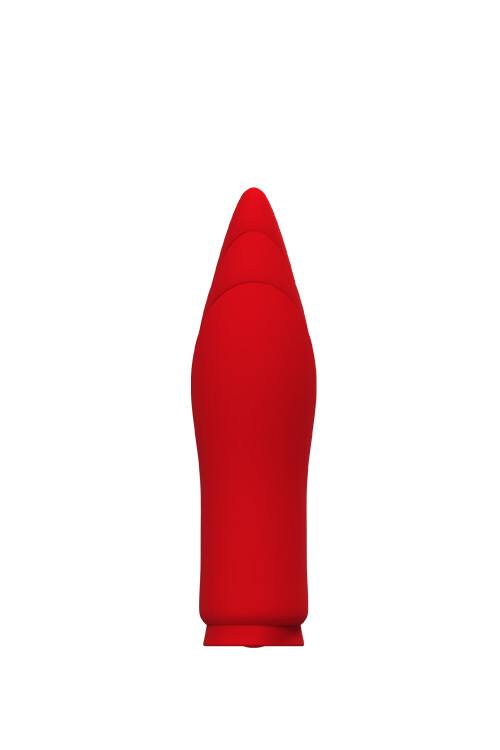 Мінівібратор Dream Toys Red Revolution зі знімною віброкулею, червоний, 10 х 3 см - Зображення 2