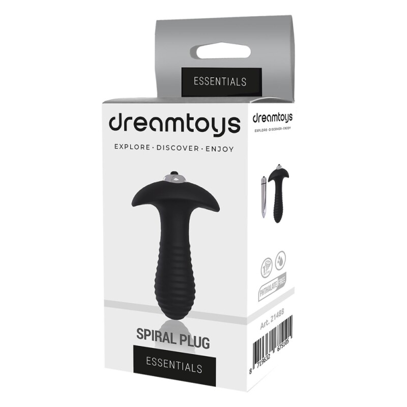Анальний вібратор Dreamtoys Essentials зі стоппером, чорний, 10 х 3 см - Зображення 1