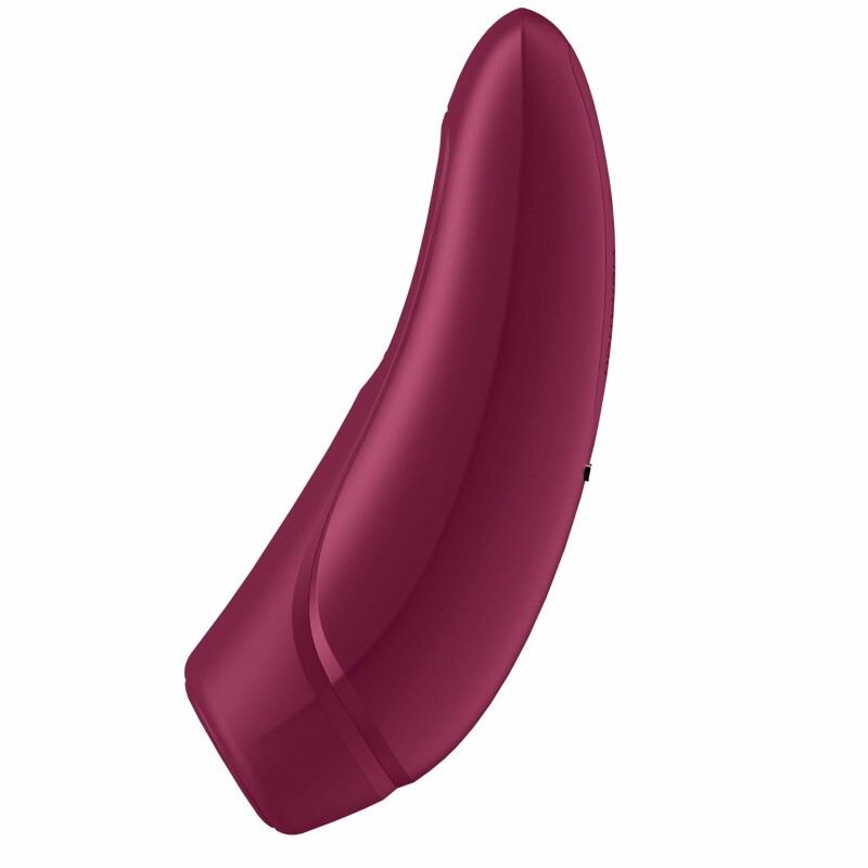 Вакуумний стимулятор клітора Satisfyer Curvy1+ з вібрацією та додатком, бордовий, 13.4 х 4.6 см - Зображення 6
