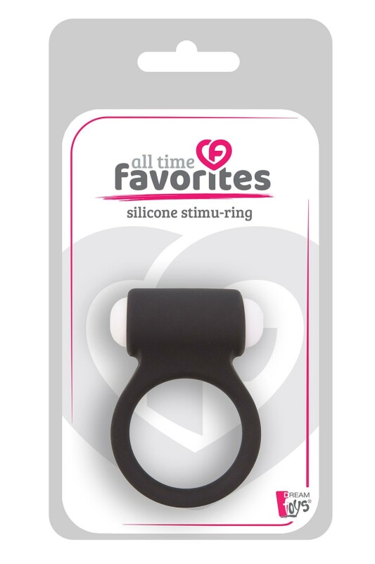 Ерекційне віброкільце Dreamtoys All Time Favorites еластичне, чорне, 4.2 х 2.9 см - Зображення 1
