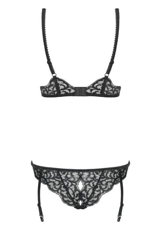 Боді сексуальне, з мереживом, чорне, L / XL - Изображение 6