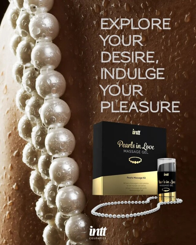 Набір для інтимного масажу Intt Pearls in Love, 15 мл, з гелем та намистом - Зображення 8