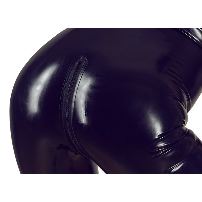 Комбінезон еротичний LateX XL на блискавці, латекс, чорний - Зображення 4