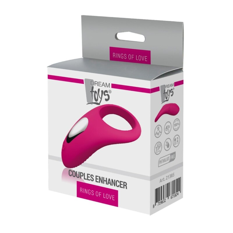 Ерекційне віброкільце Dreamtoys Essentials силіконове, рожеве, 8.8 х 4.2 см